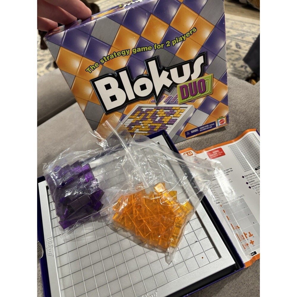 Blokus Duo Two Player Strategy Game 2008 Mattel Games 100% Counted & Complete
